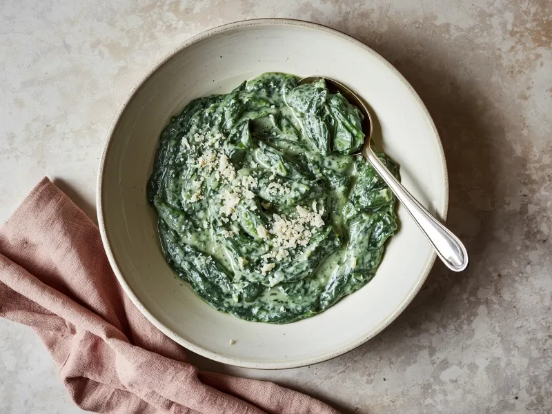Creamed spinach
