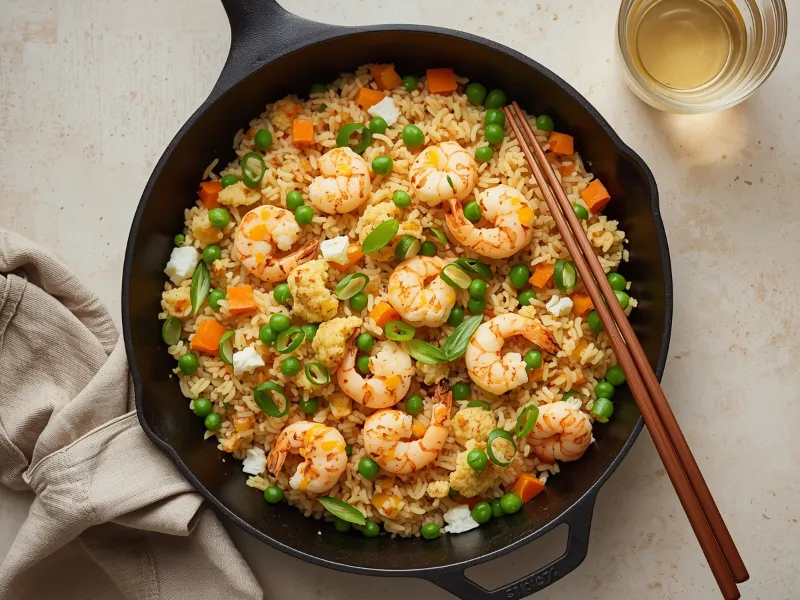 Shrimp cauliflower fried rice