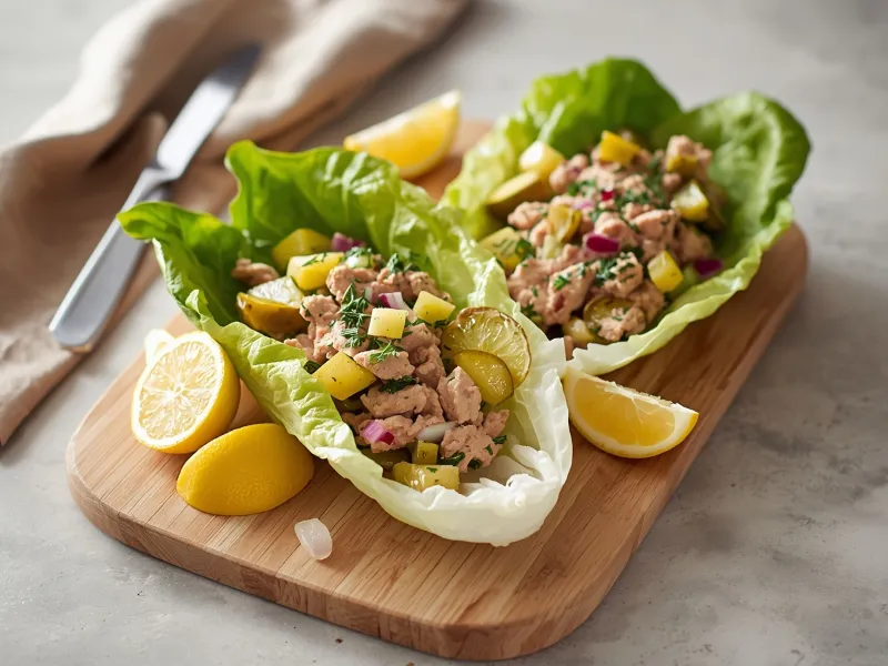 Tuna salad lettuce wraps